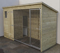 Heavy Duty Tanalised Dog Kennel & Run Pent Roof